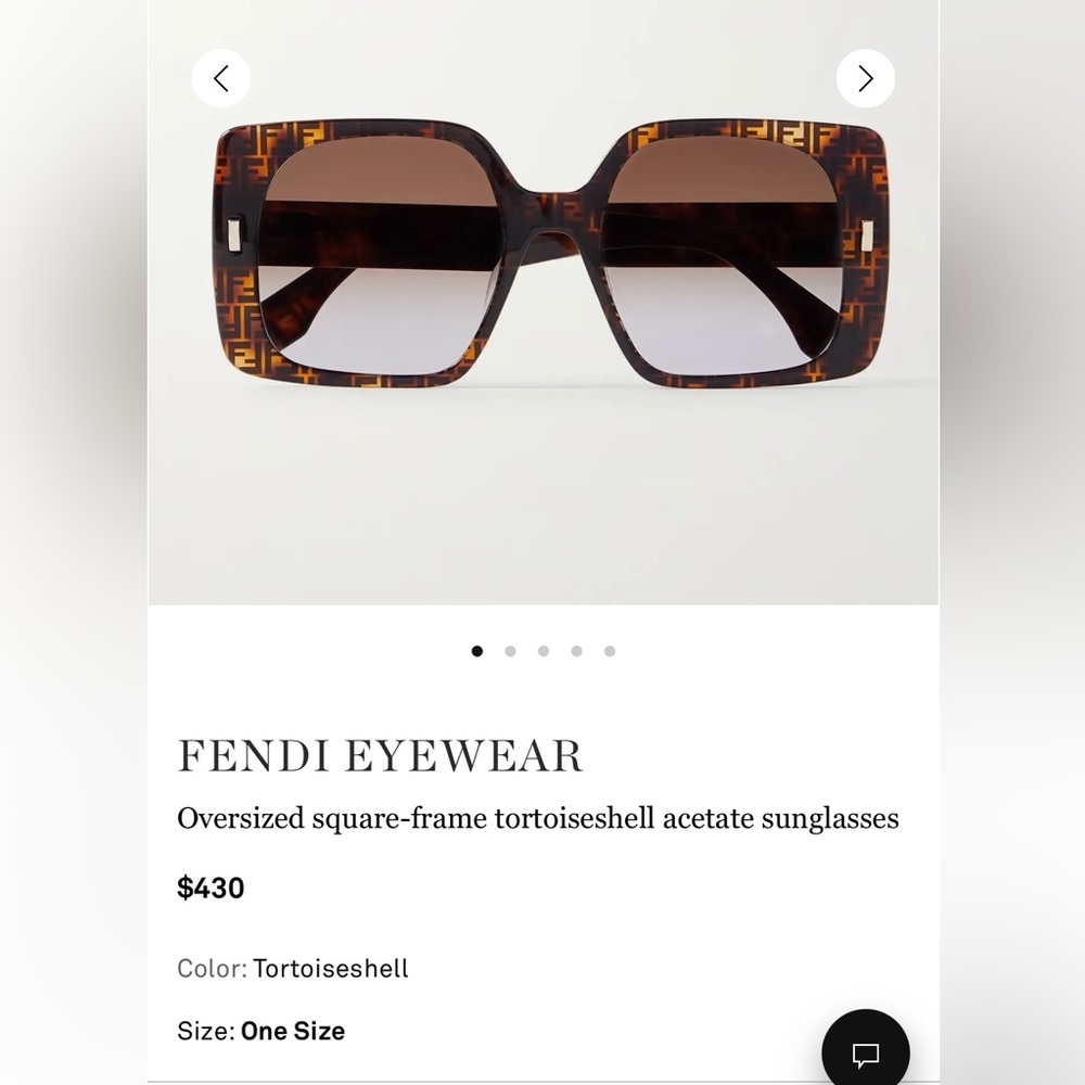 Fendi Oversized Square FF logo Sunglasses